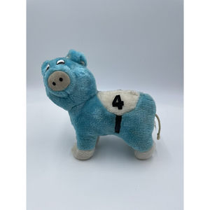 Vtg Cloud 9 VINTAGE BLUE PIG Plush Carnival Game 8” 2B